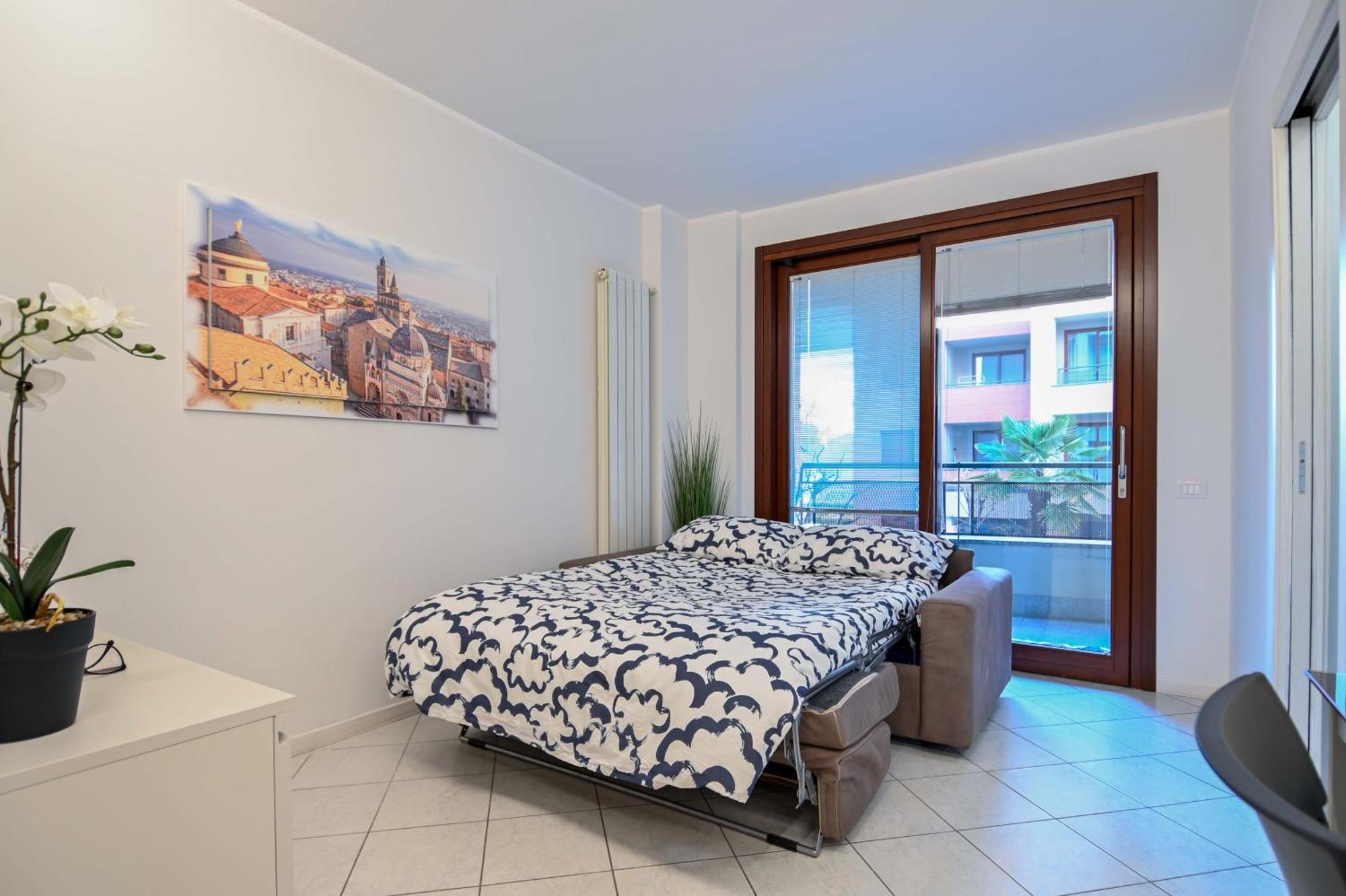 Bilocale Chic, 10 Min Aeroporto Milano-Bergamo, Box Auto E Aria Condizionata Apartment Seriate Bagian luar foto